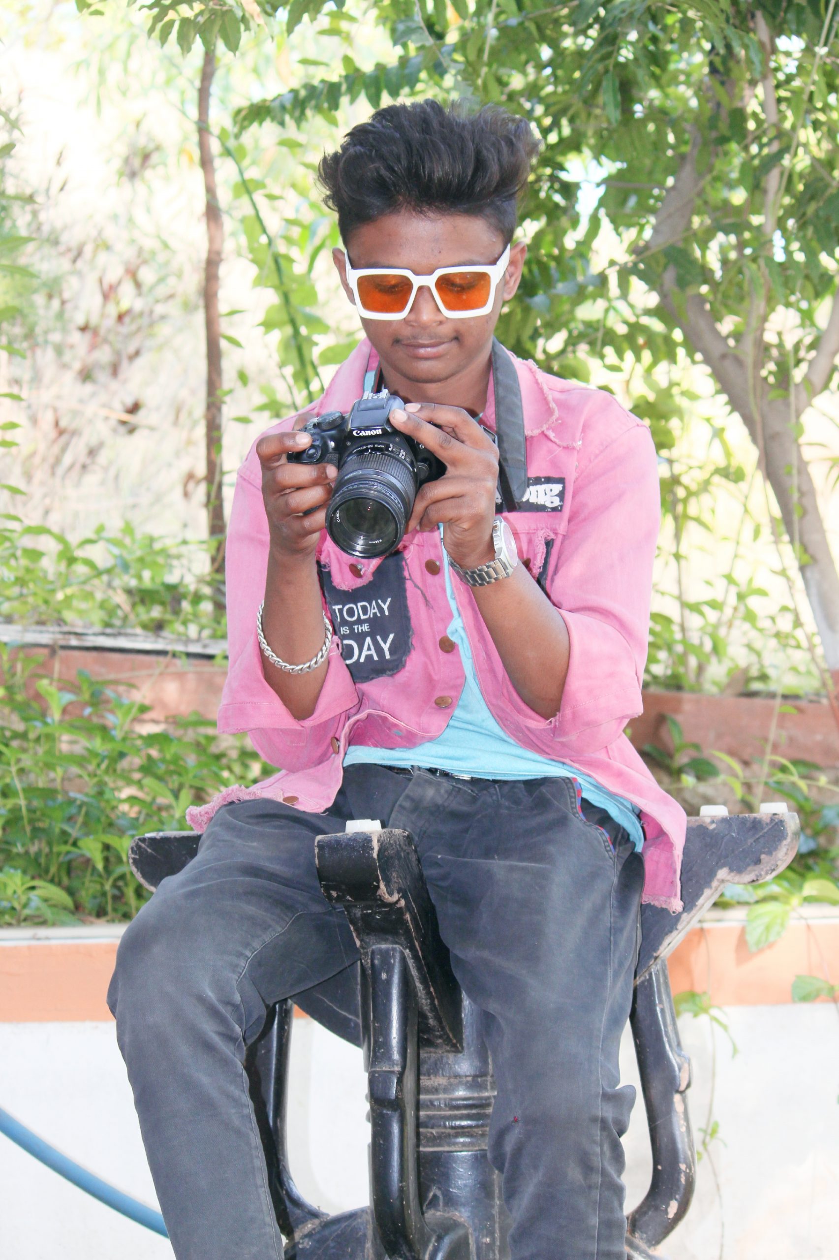 A young photographer