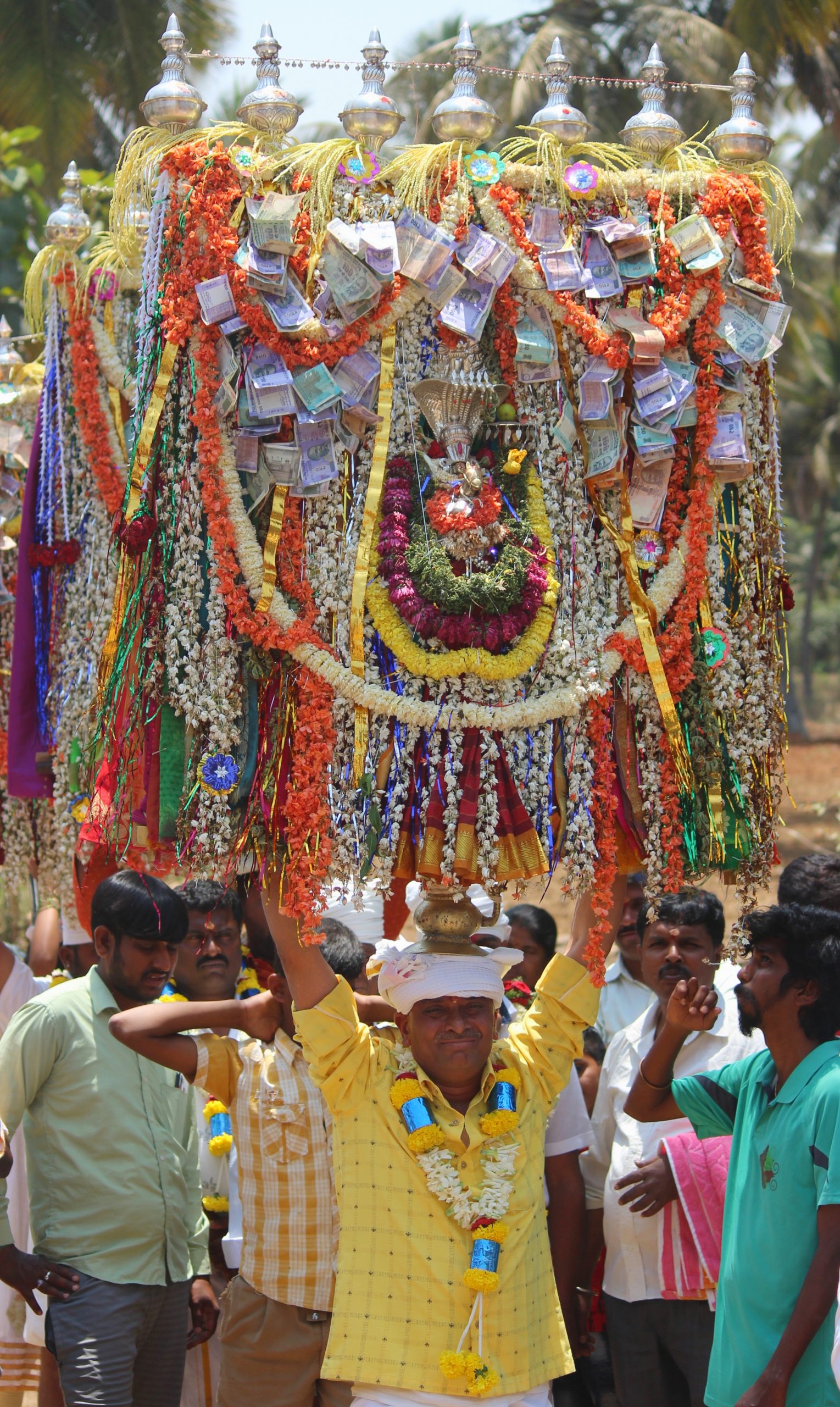 Celebrating Indian festival on street