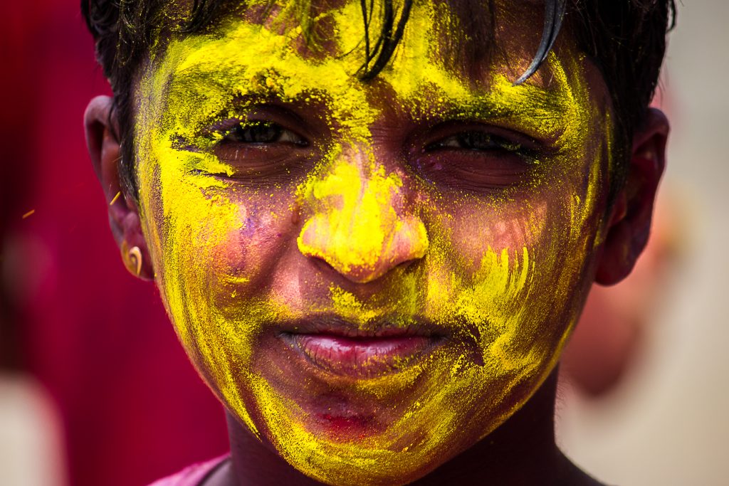 Holi colors on a child's face - PixaHive