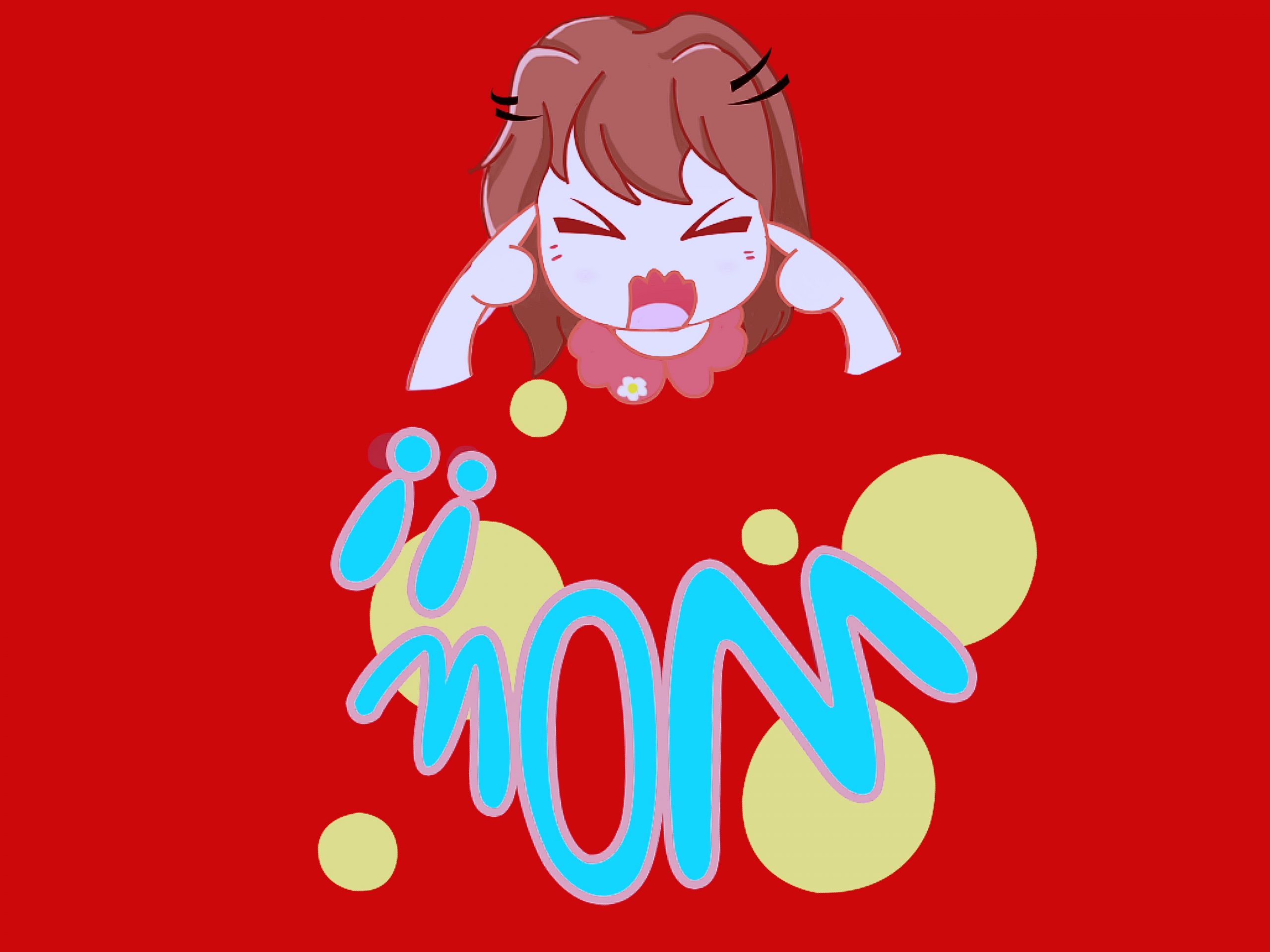 Illustration of a girl calling her mom