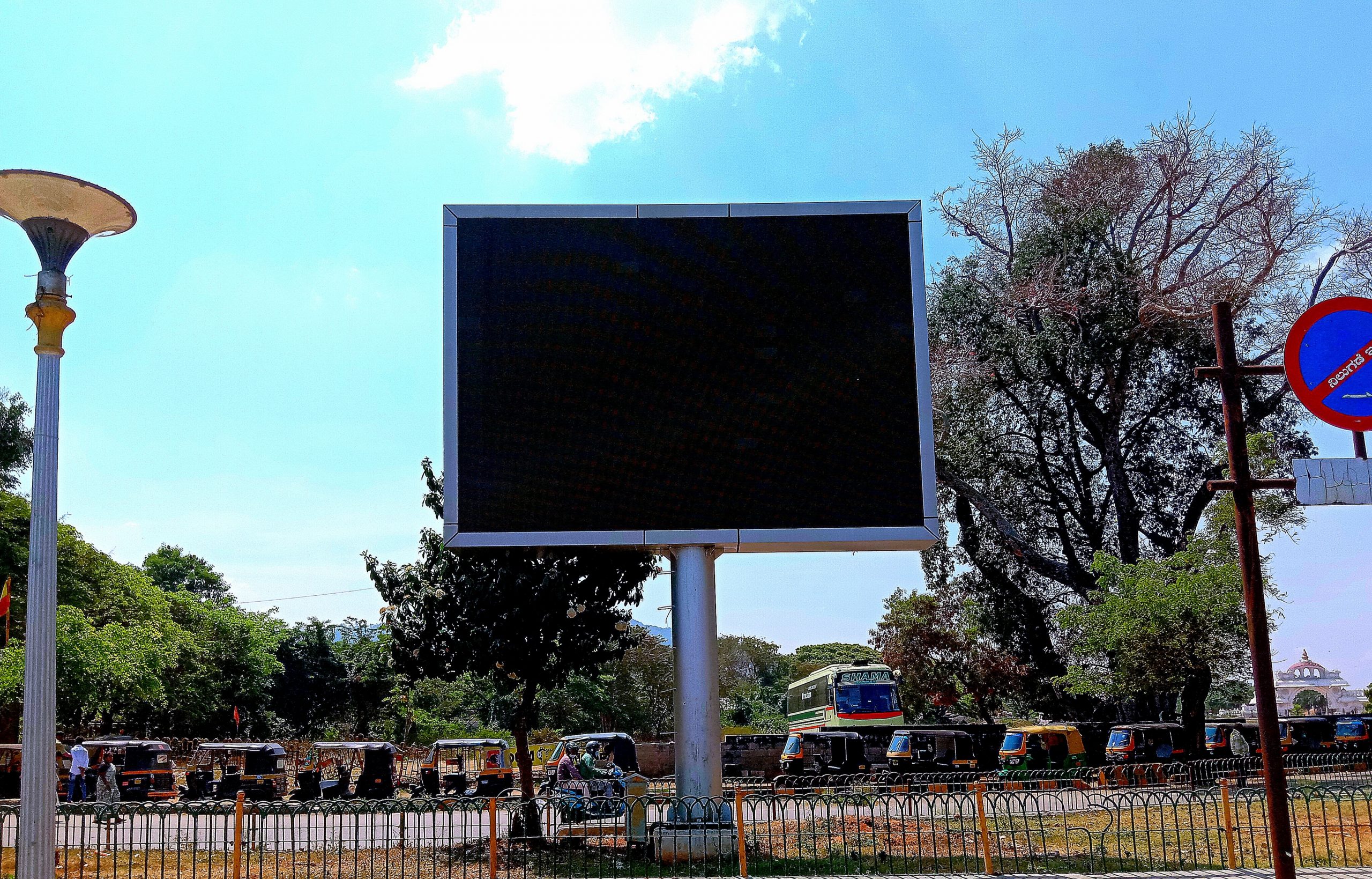 LED display screen at a public place