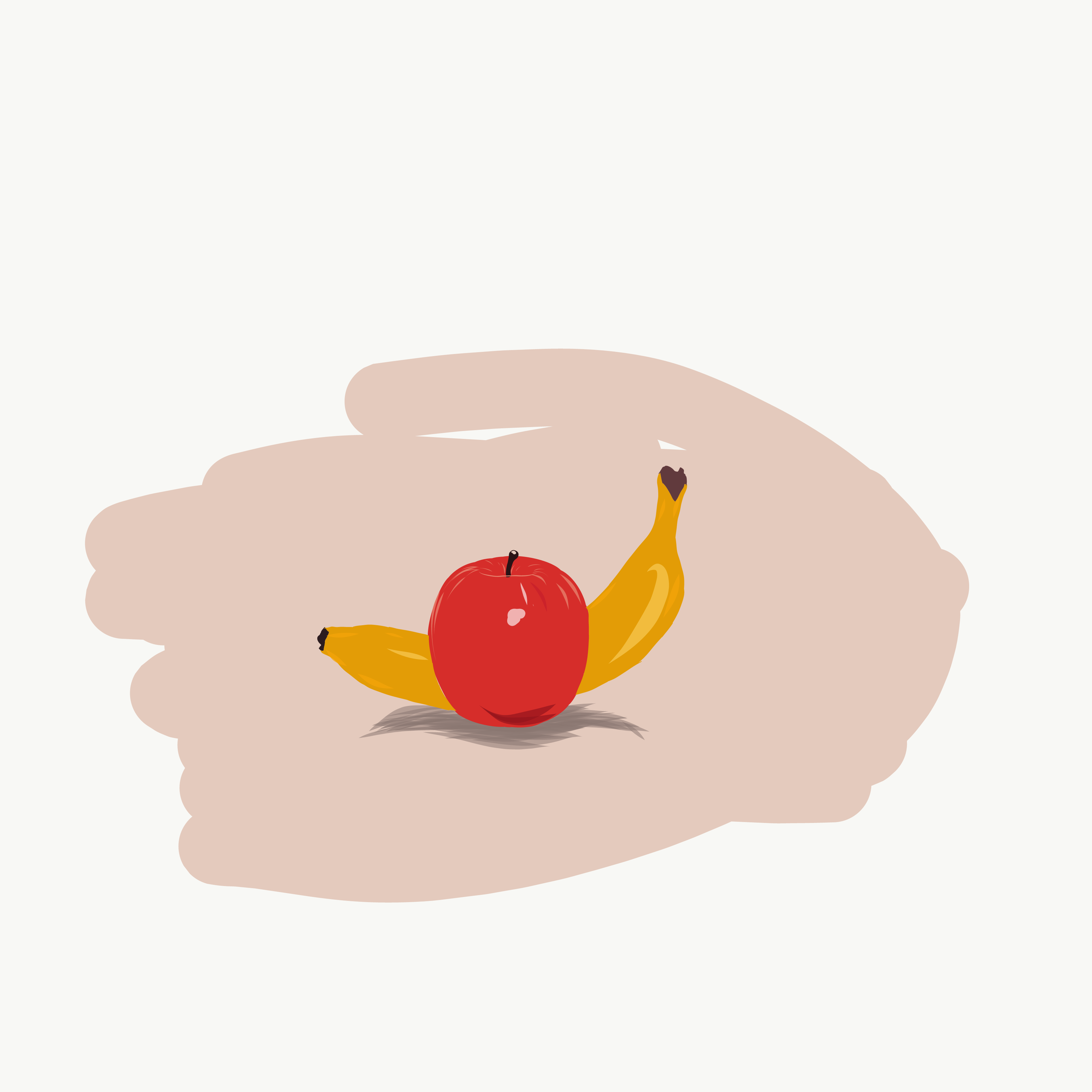 Apple and banana illustration