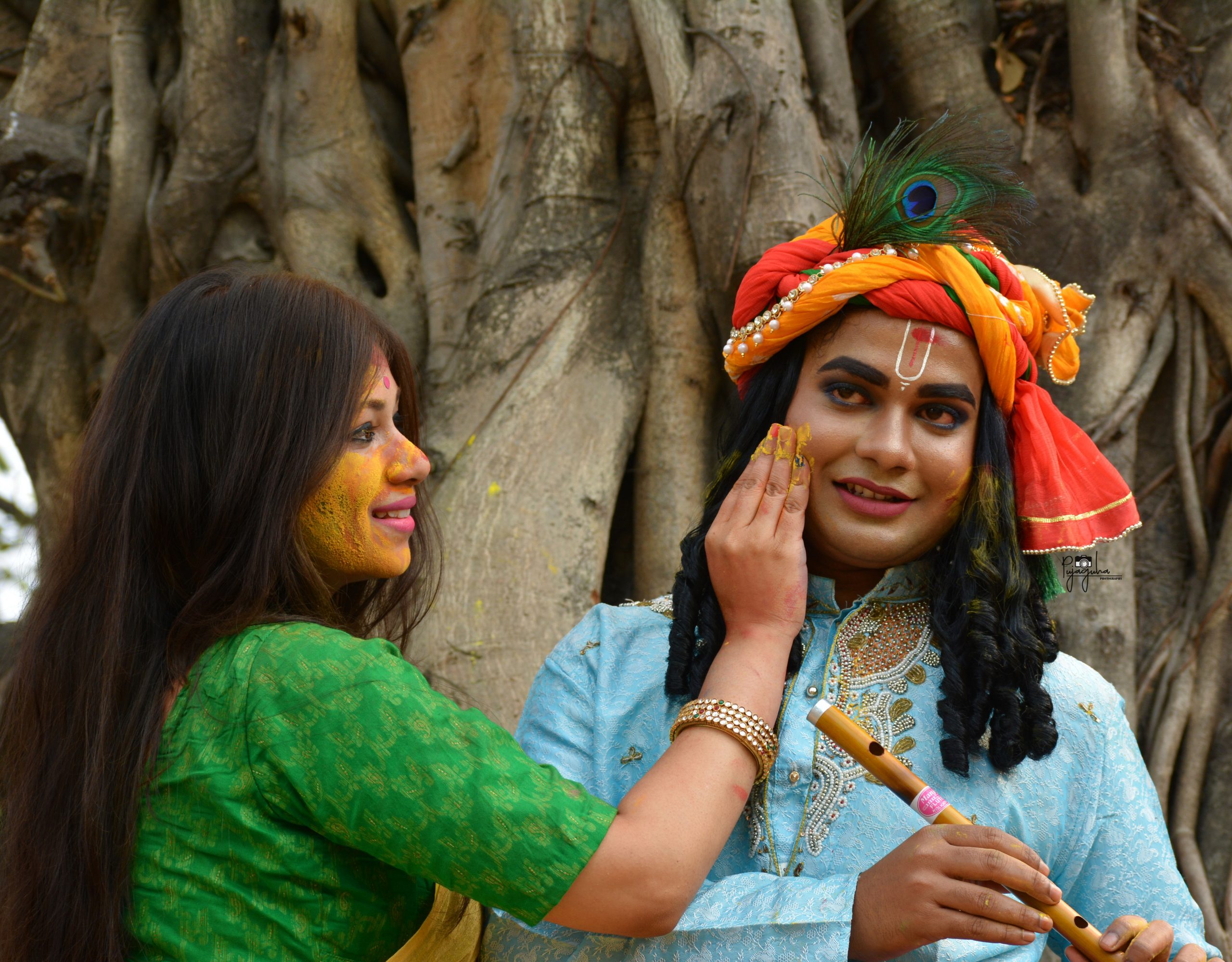 Radha Krishna playing Holi