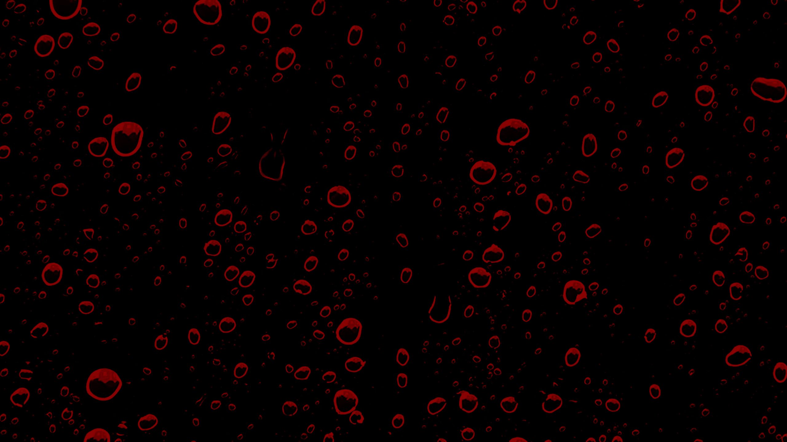 Red bubbles in dark place wallpaper