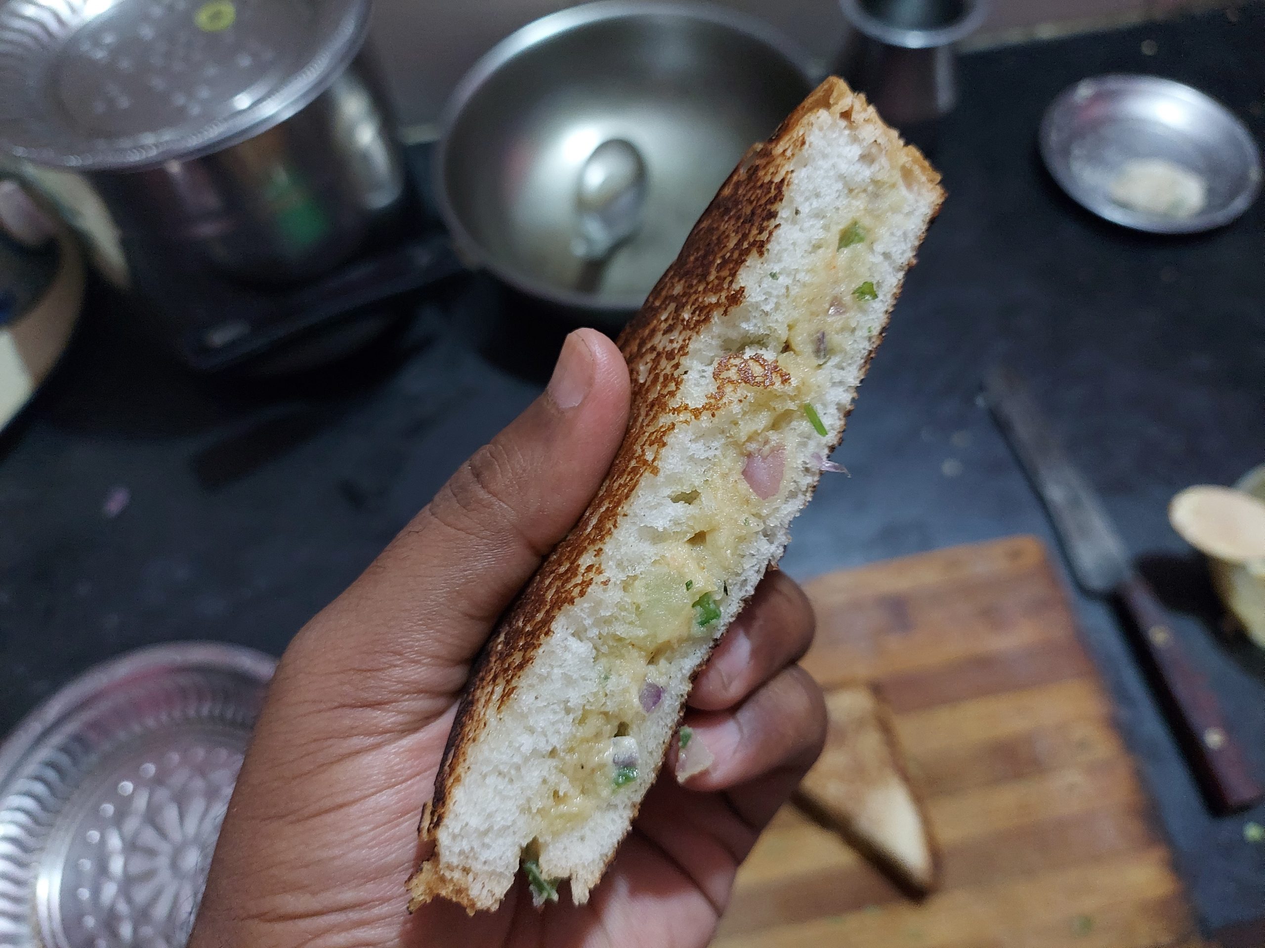 Sandwich in hand