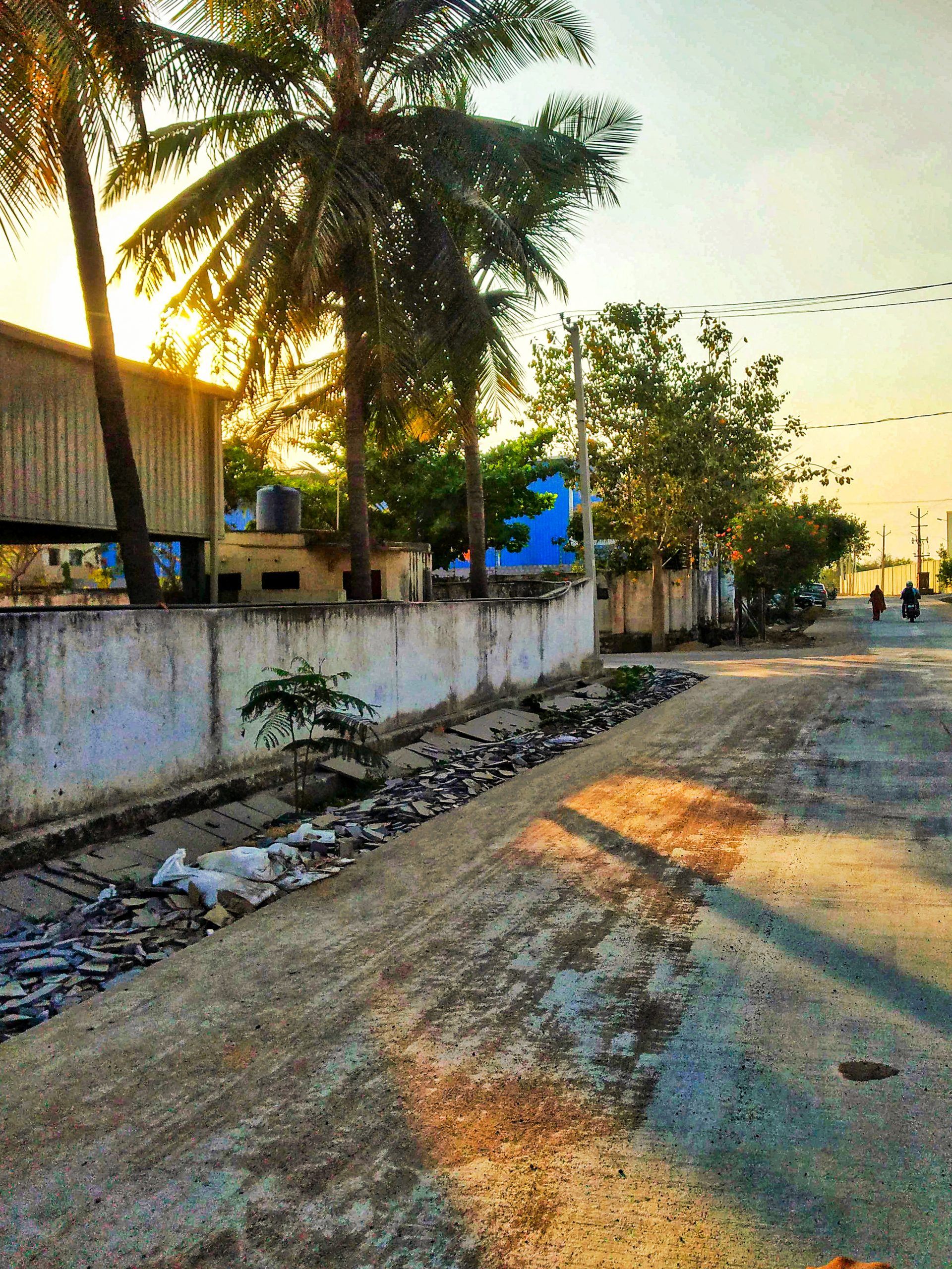 Street during sunset