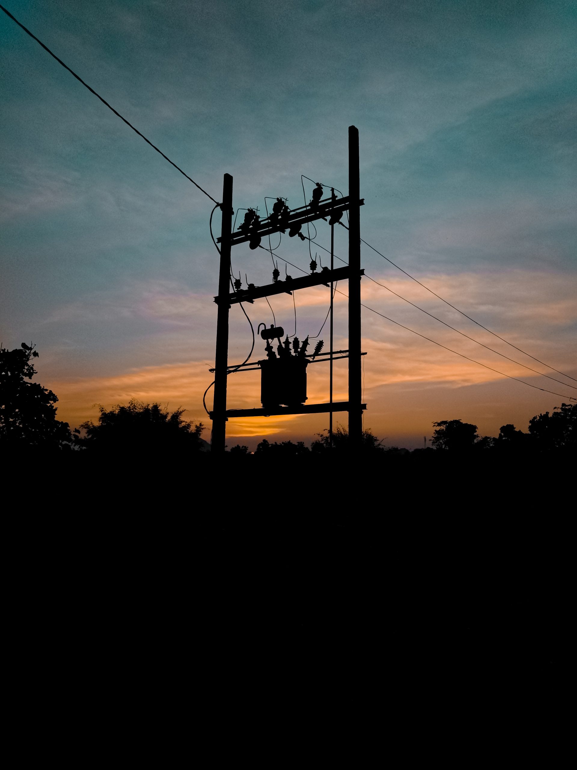 Transformer in the sunset