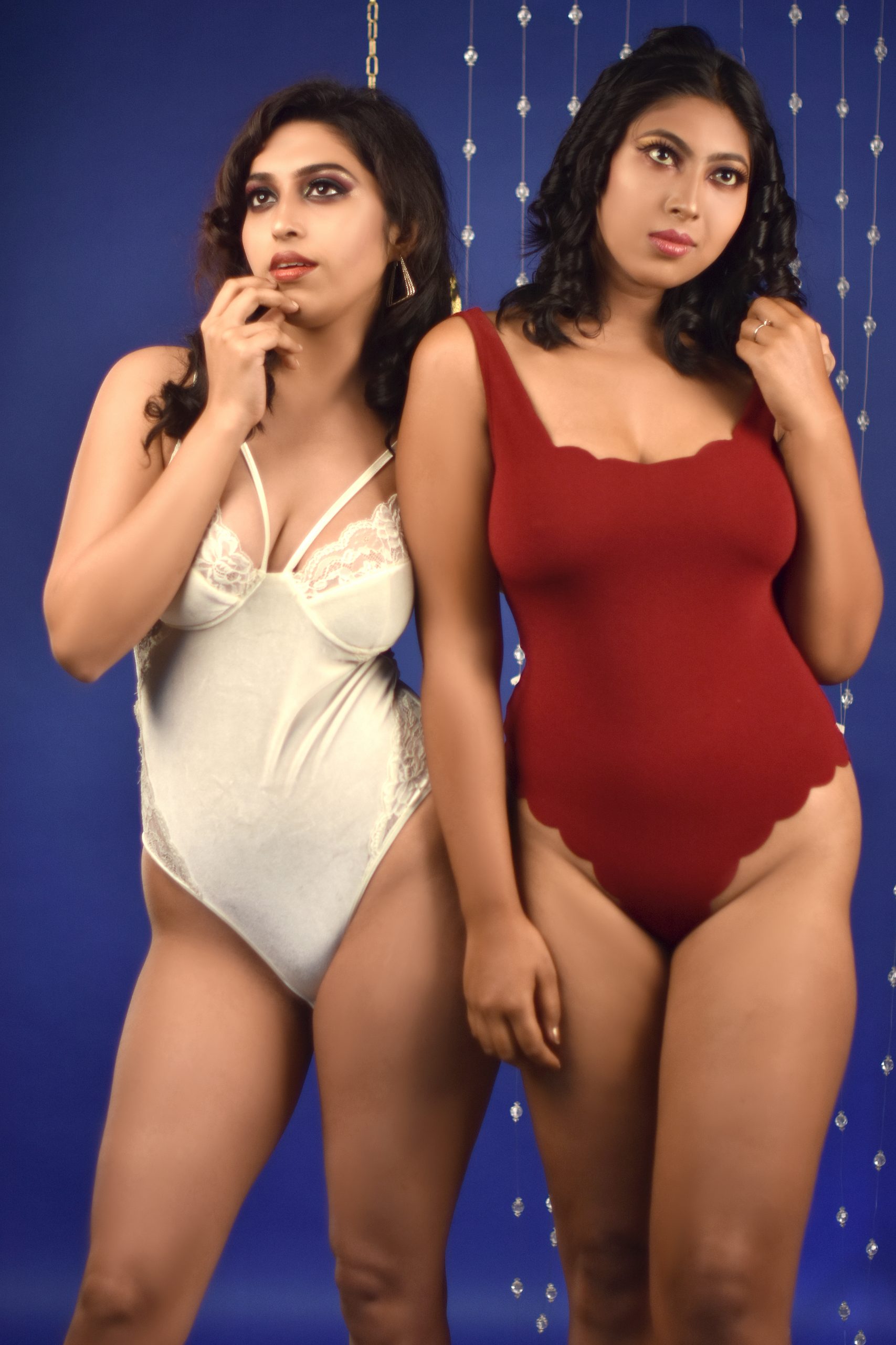 Two female fashion models