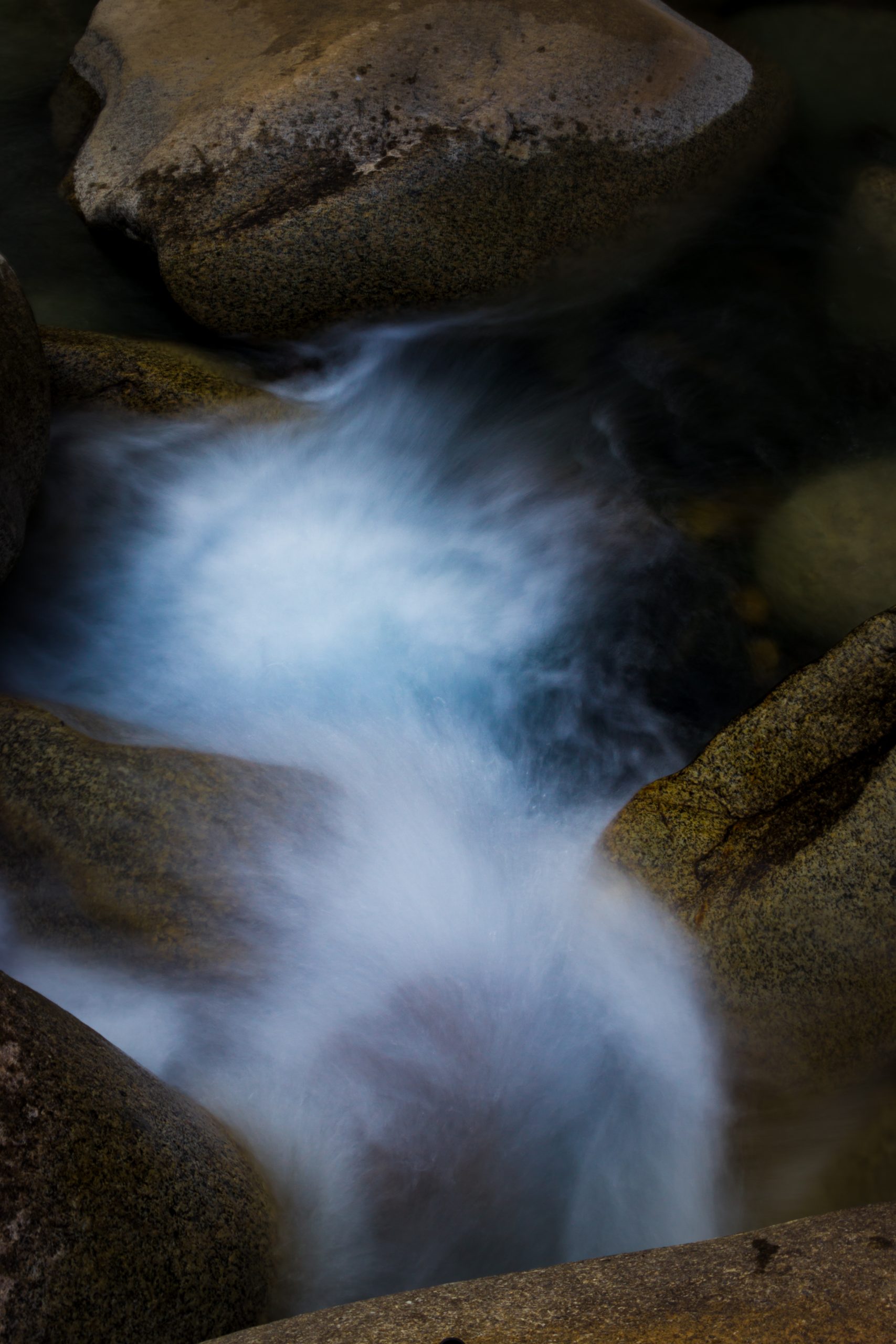 Water streams in the river