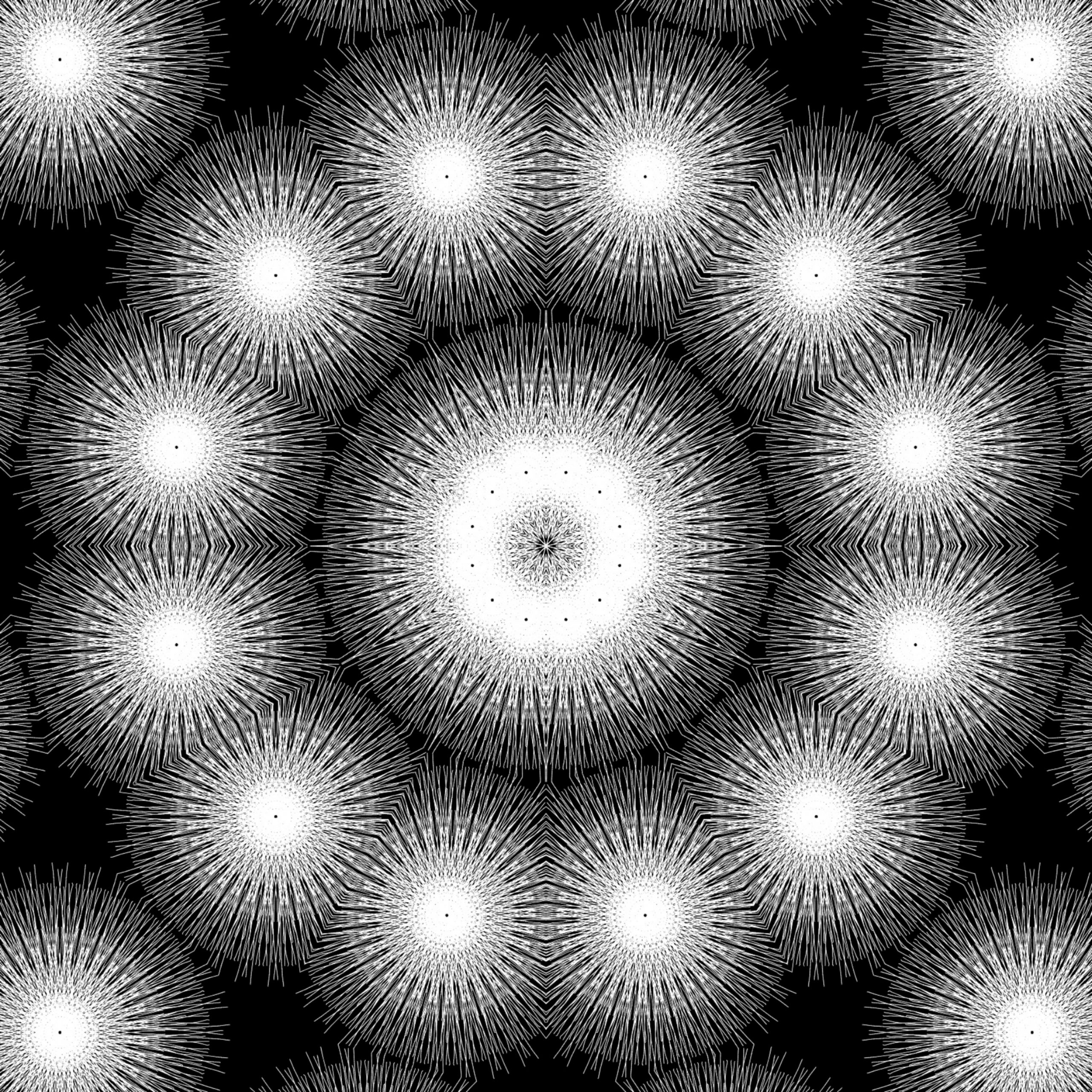 White pattern Design in black background