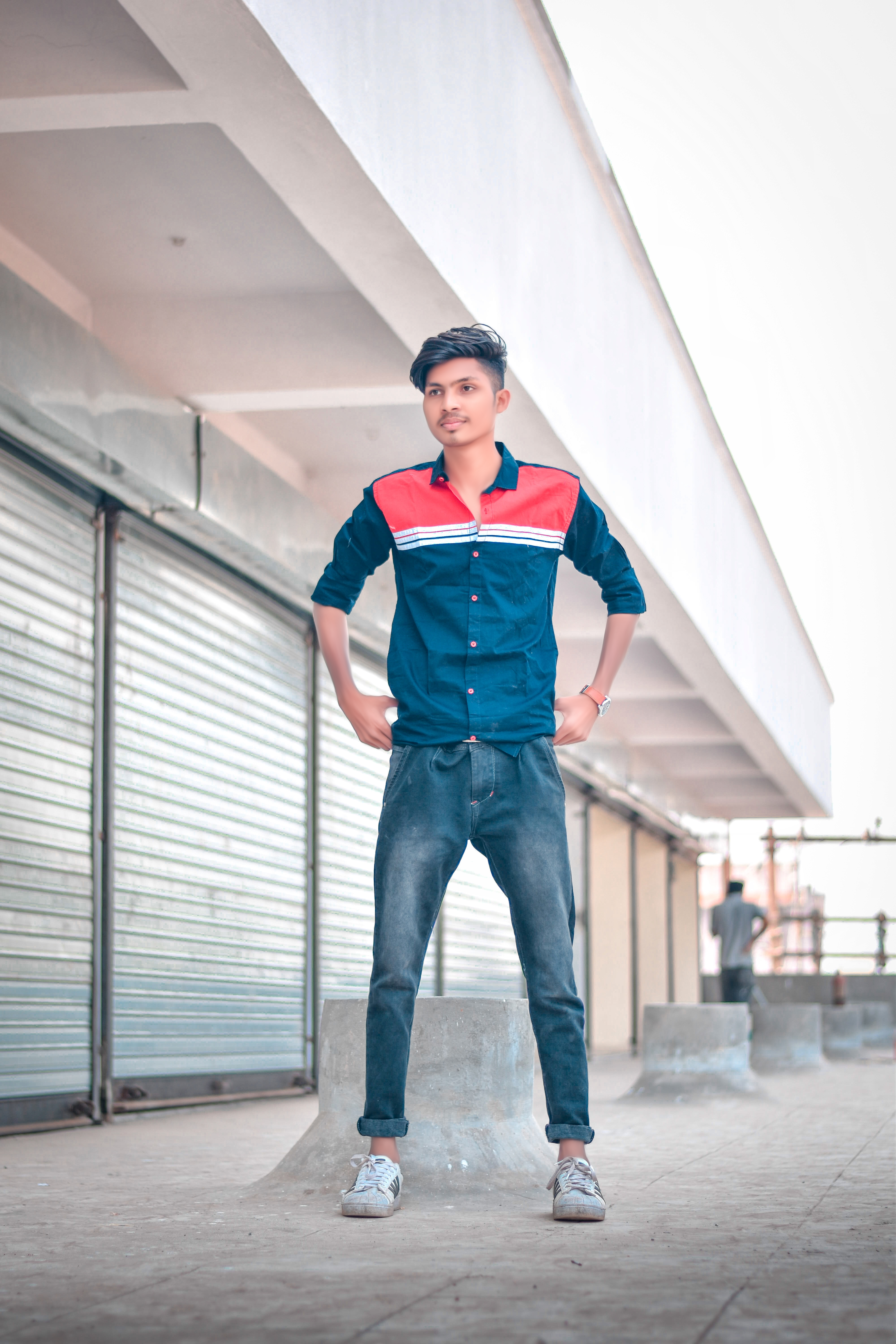 Stylish boy posing on the street - PixaHive