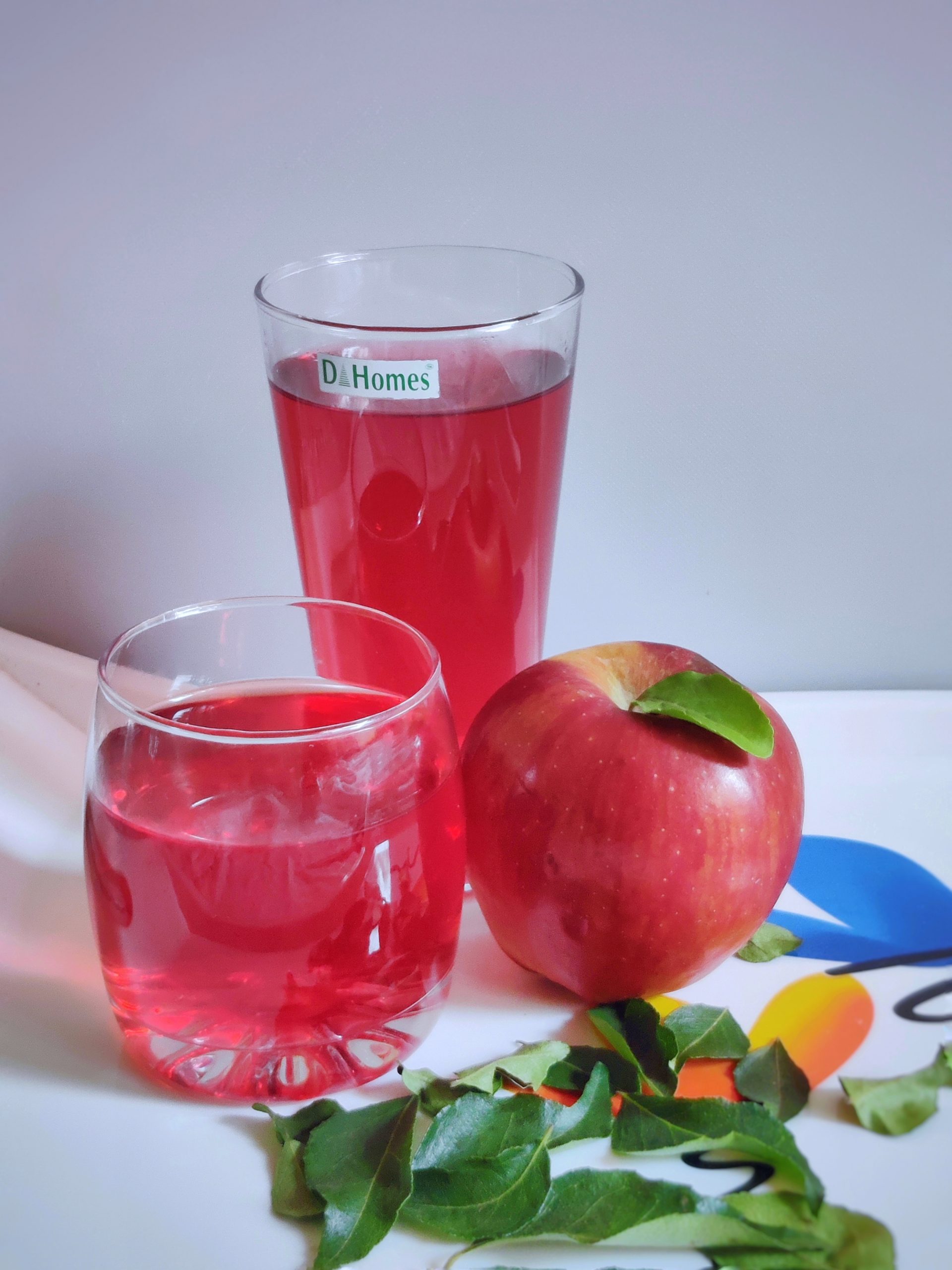 Apple juice in glasses