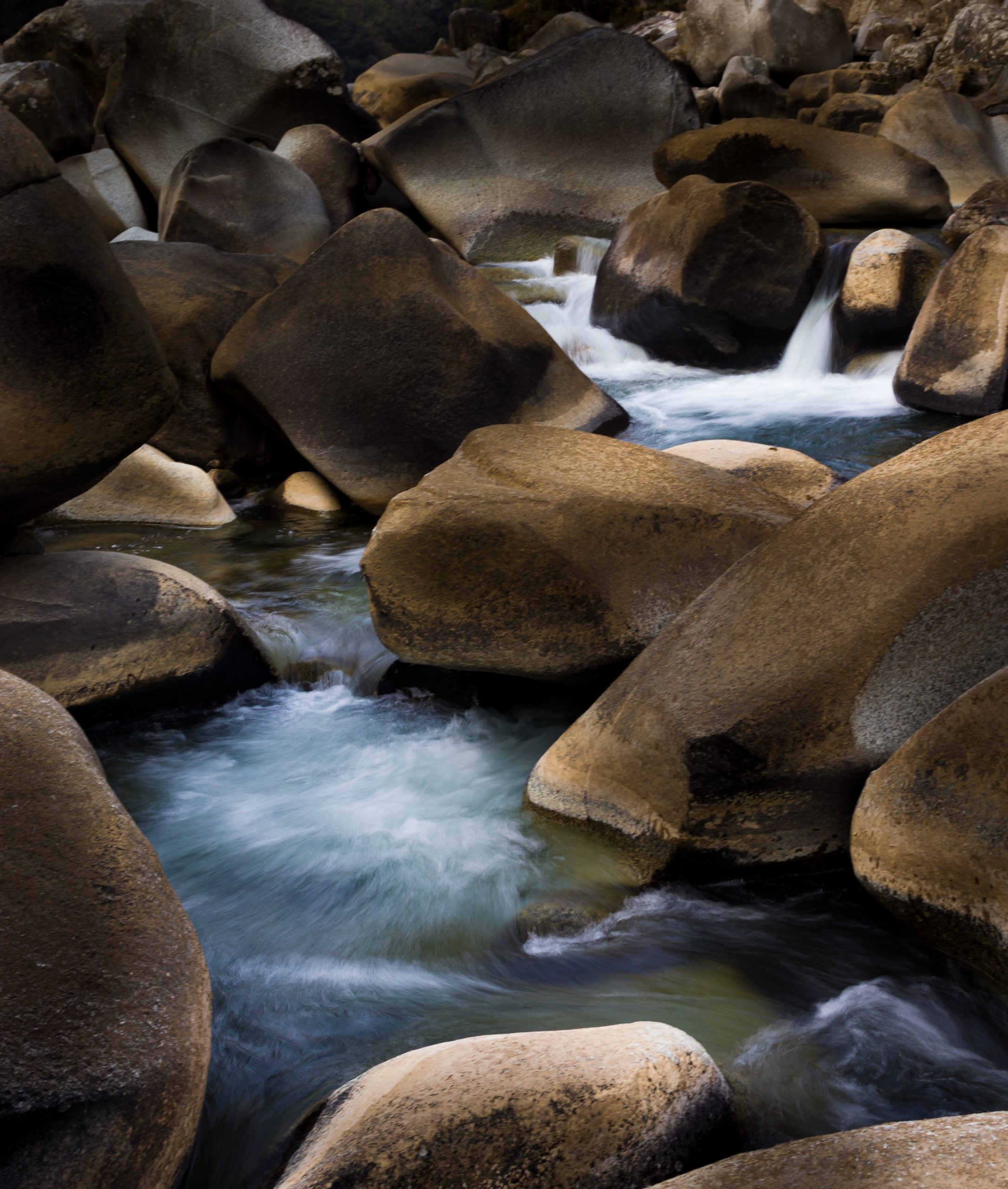 Rocks and river