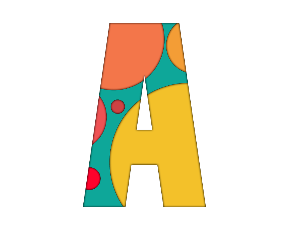 illustration of letter “A” with some circles - PixaHive