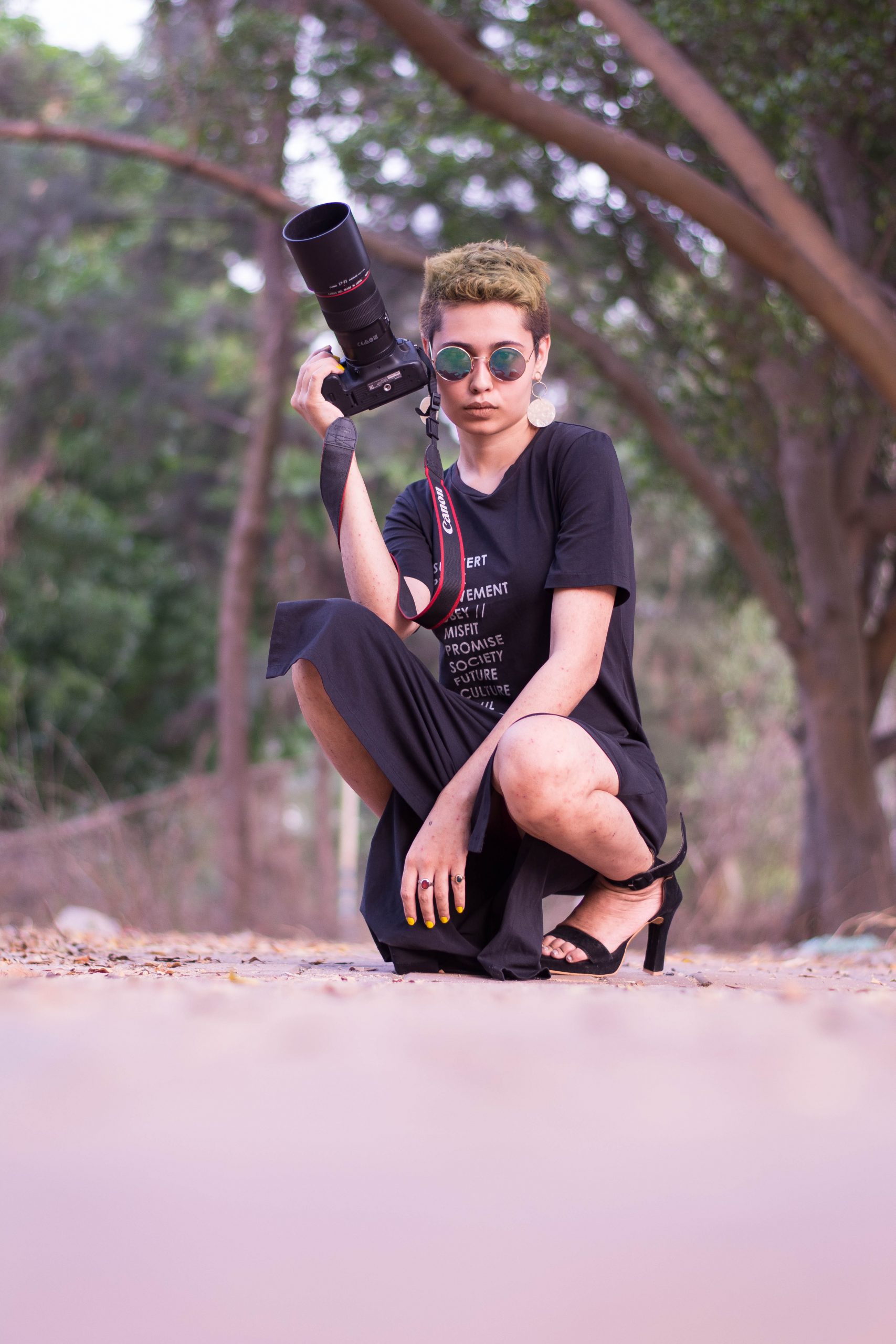 A female photographer