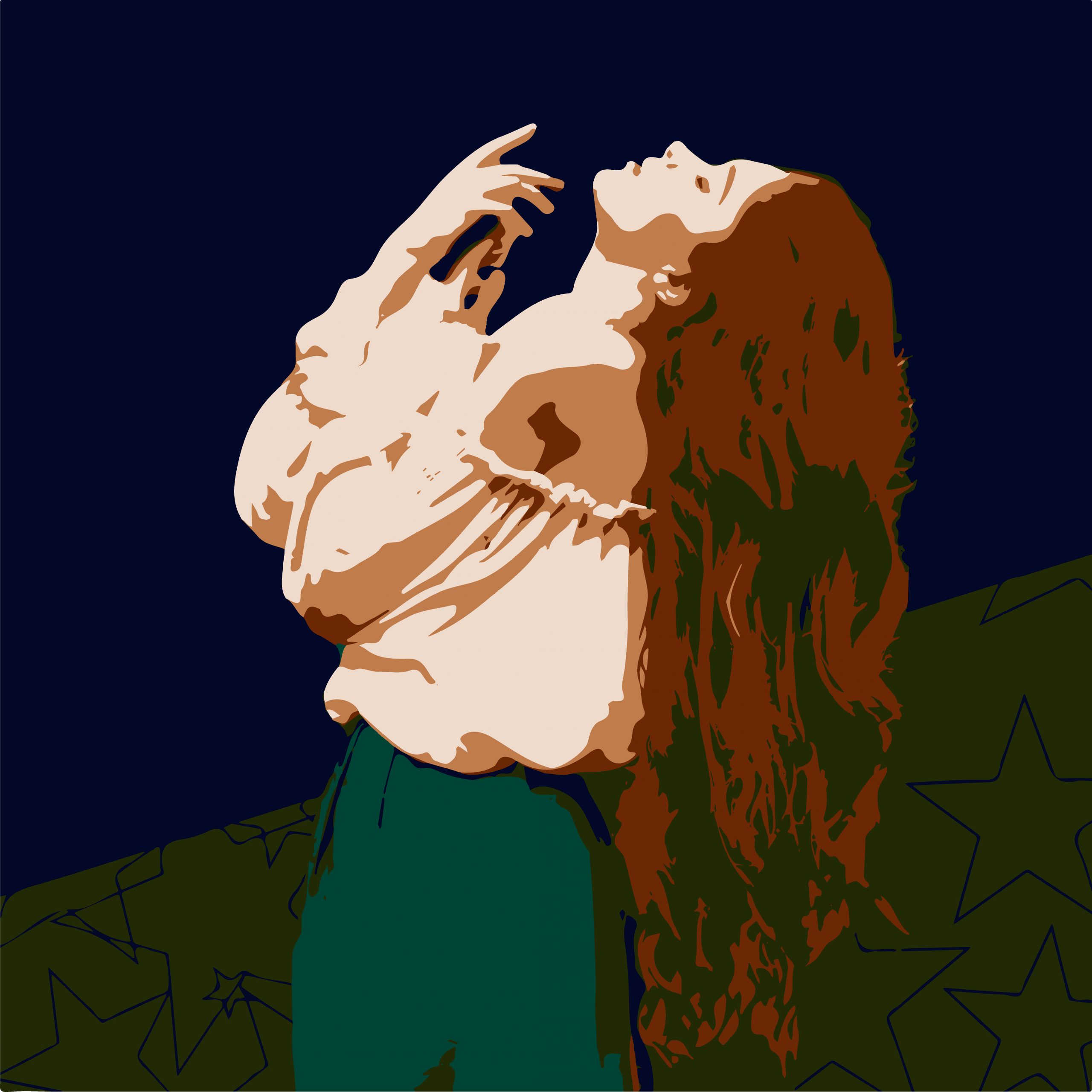 A long hair girl illustration