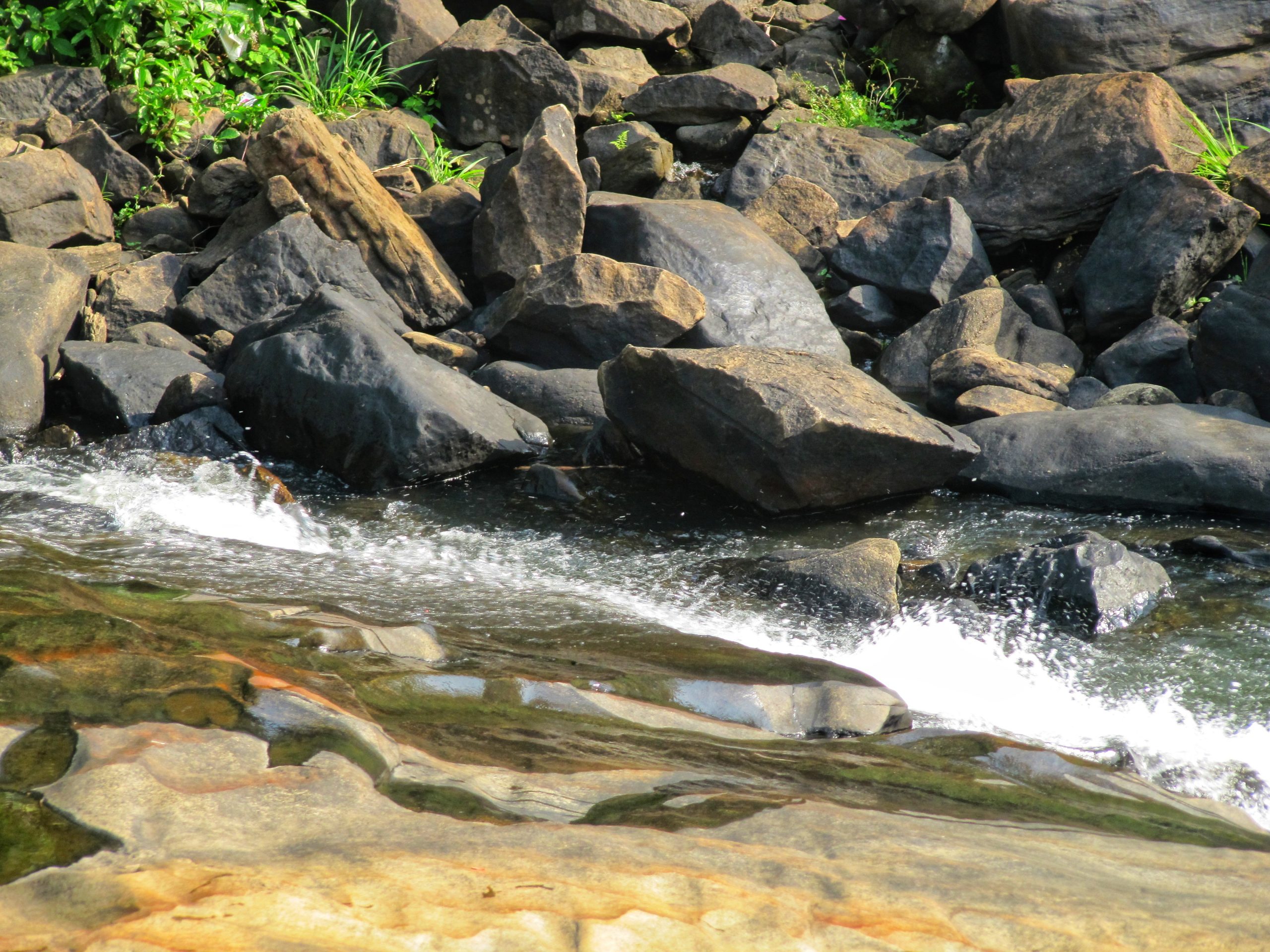 A river flowing through rocks