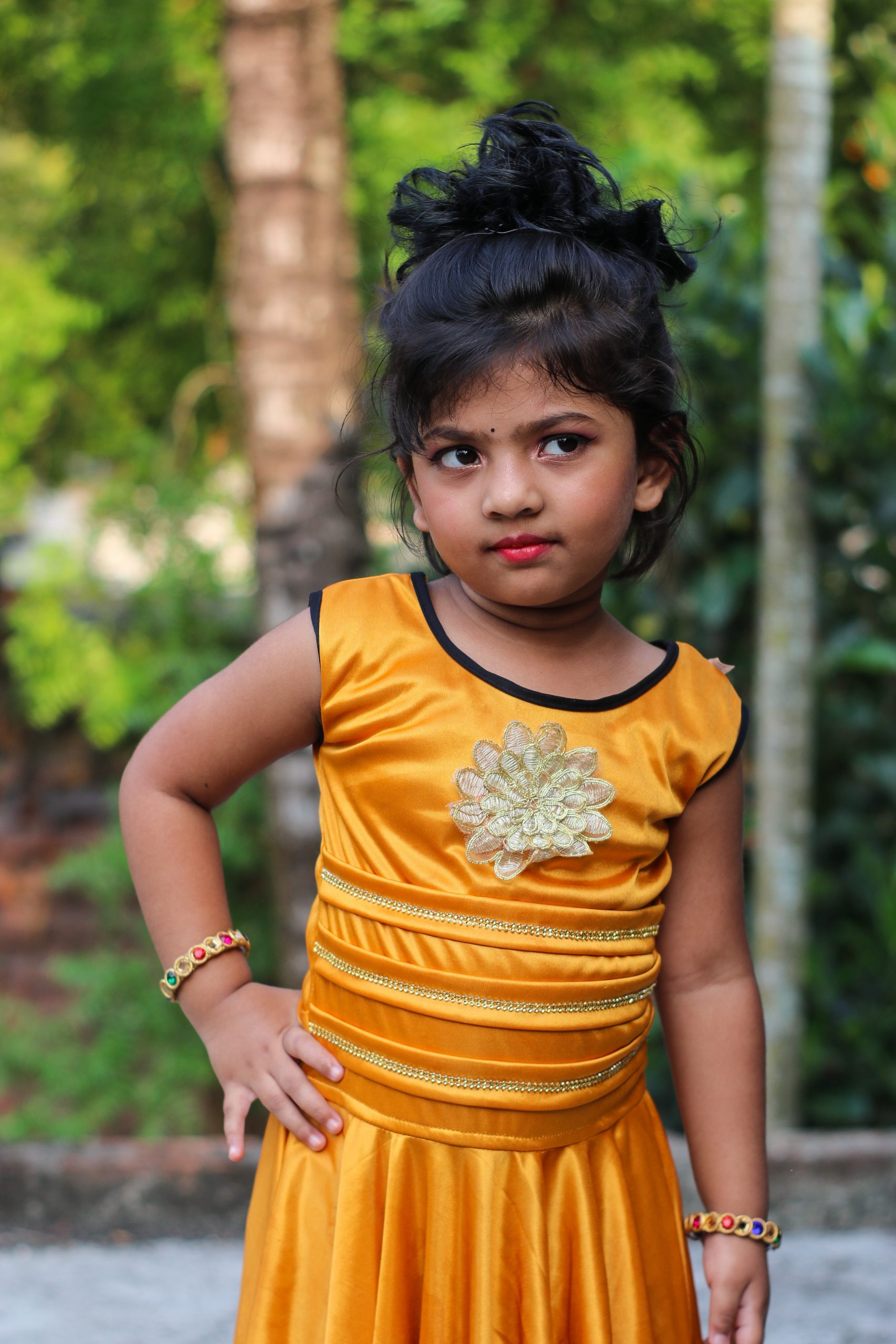 Cute little girl posing