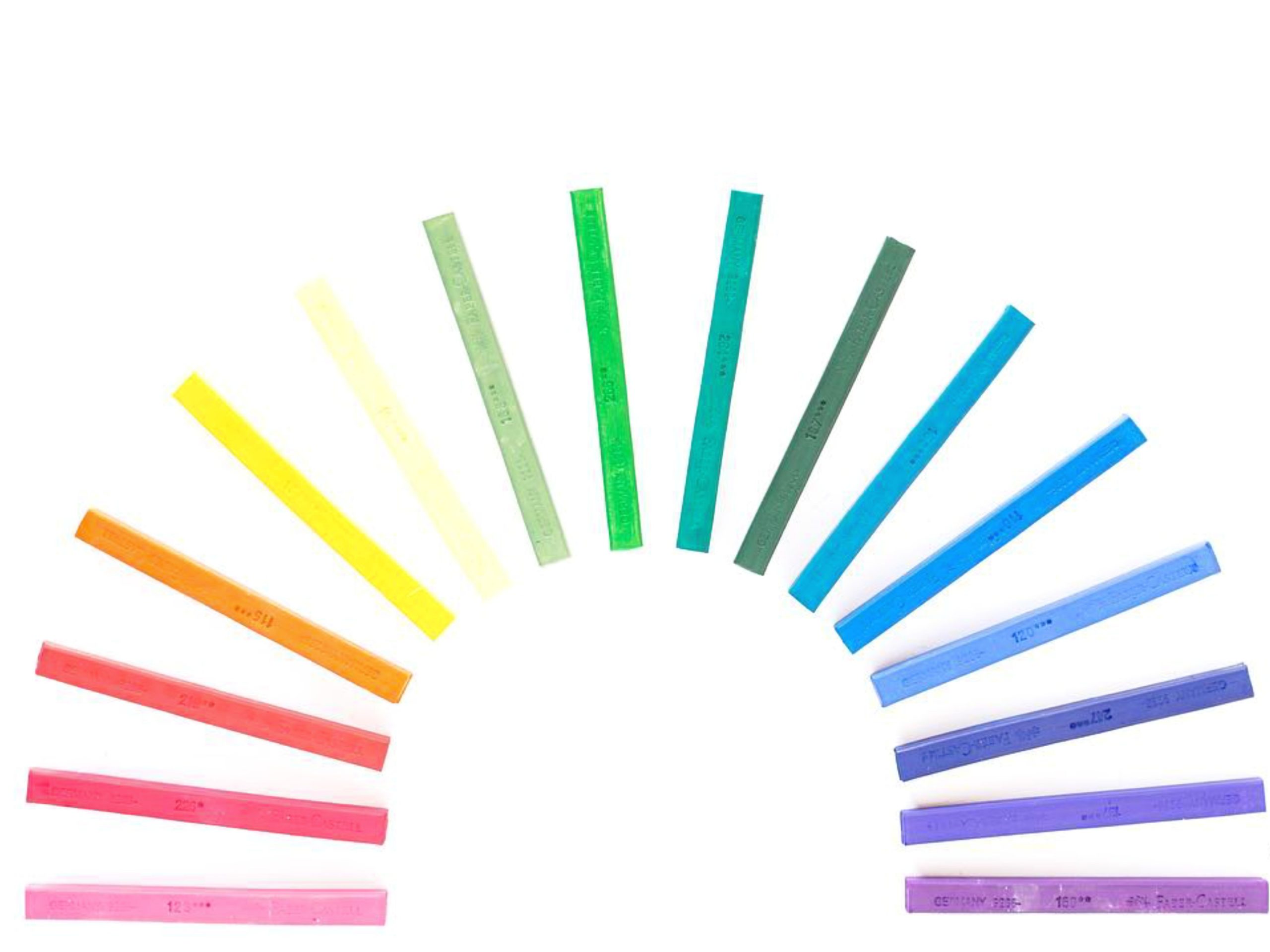 A circular design made with colorful sticks
