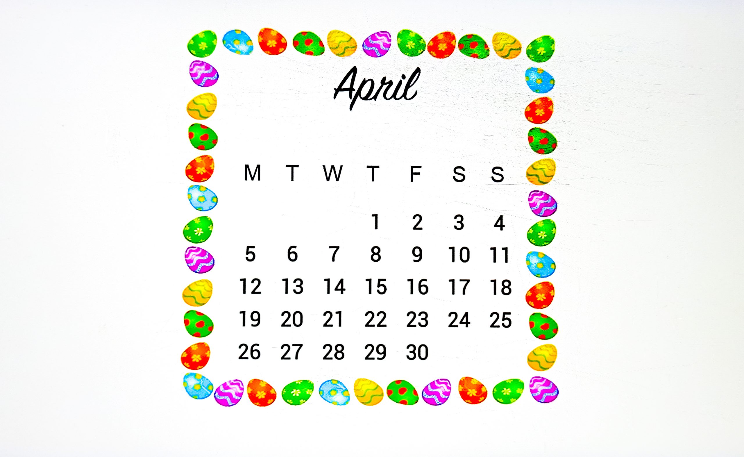 April month Calendar