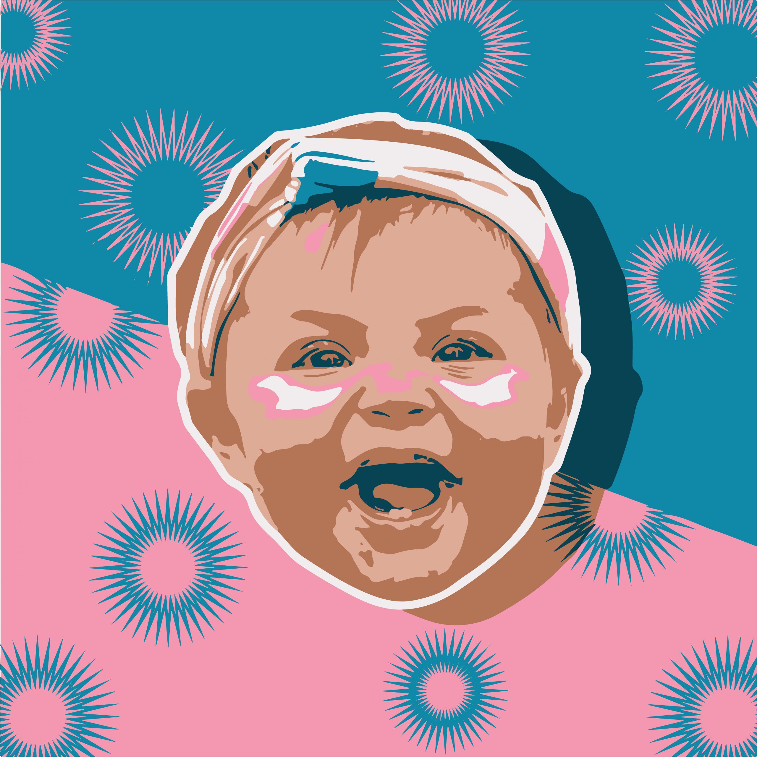 Illustration of a kid's face