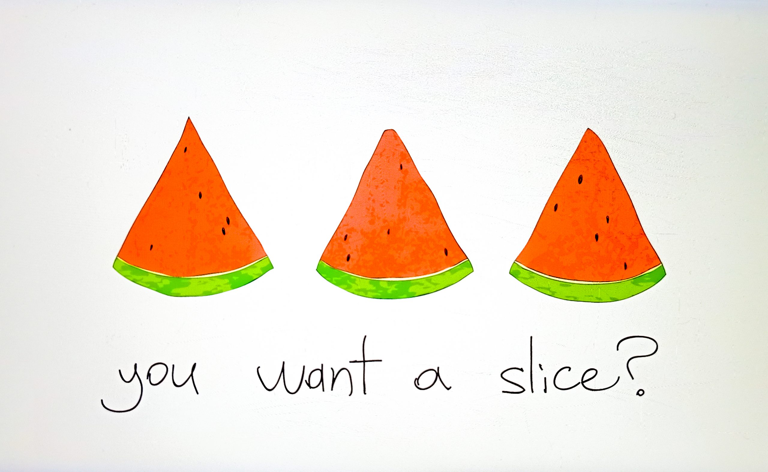Illustration of watermelon slices