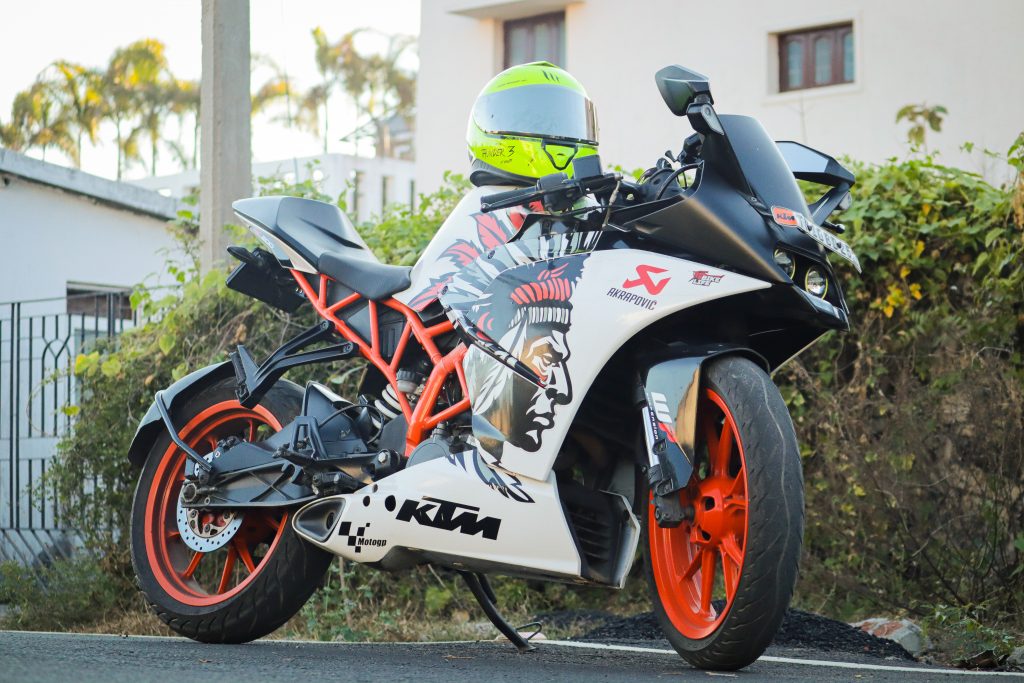 KTM bike parked on the road - PixaHive