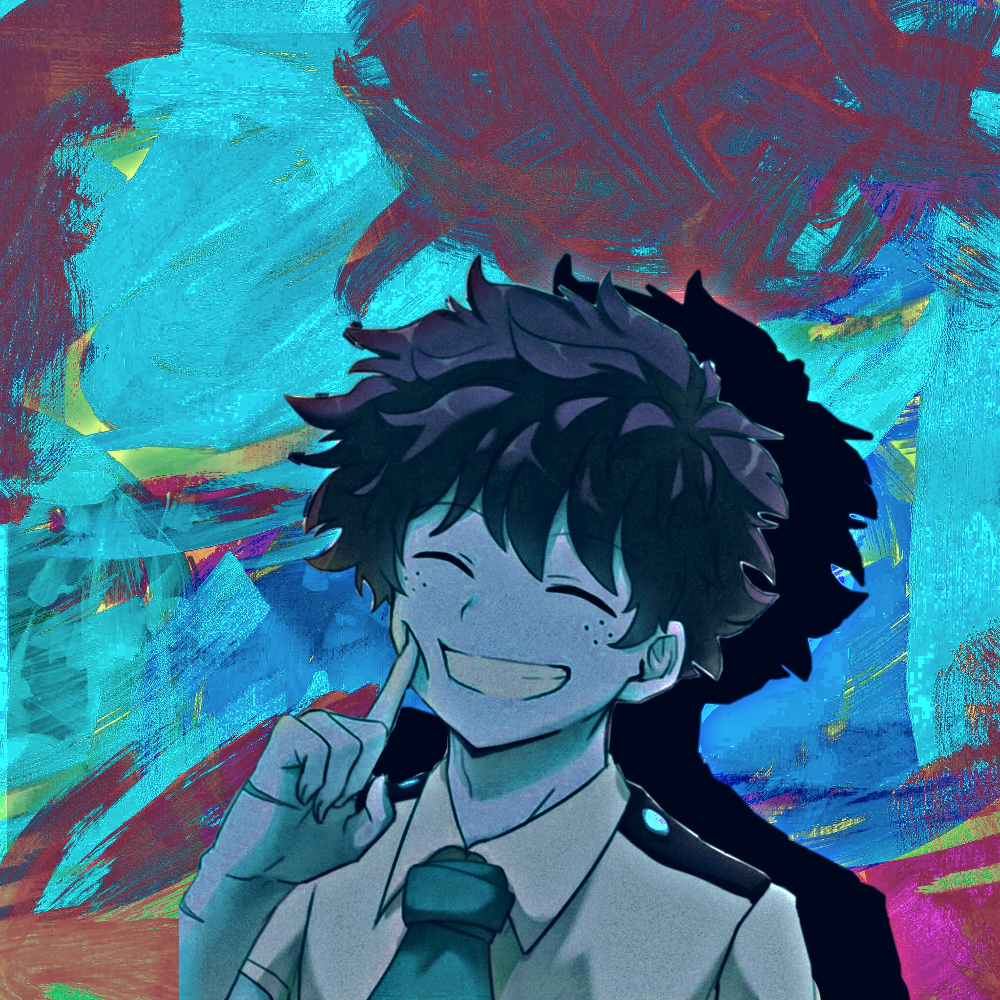 Painting of a happy boy