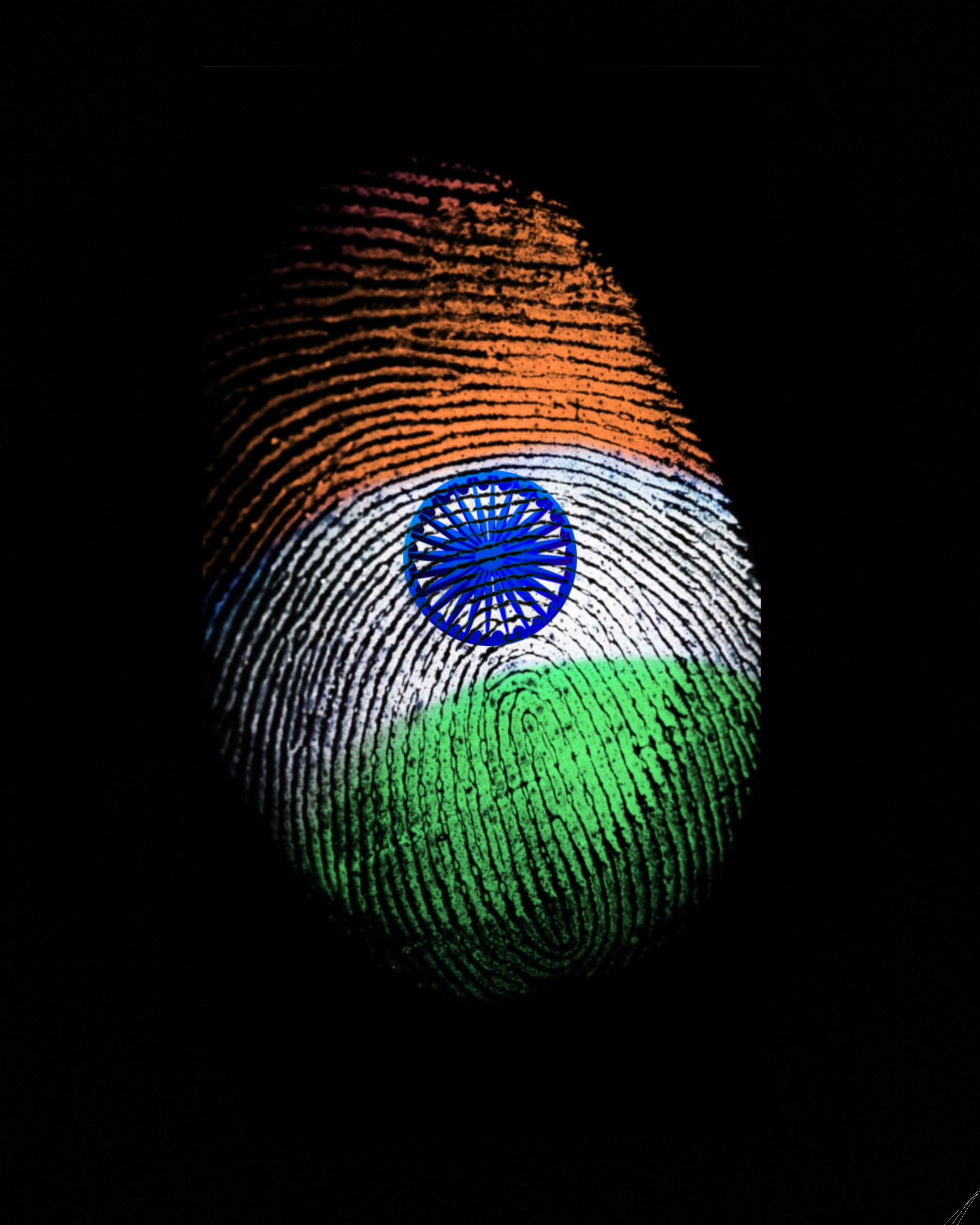 Indian flag as thumb impression