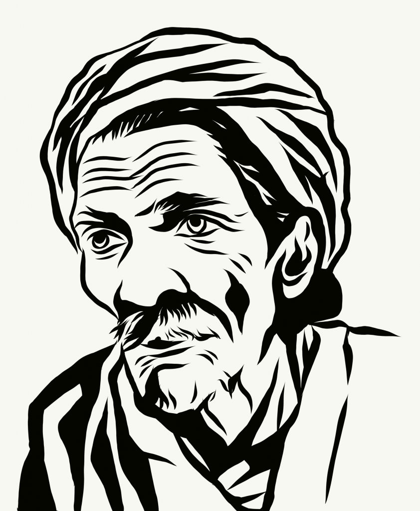 Portrait illustration of an old man - PixaHive