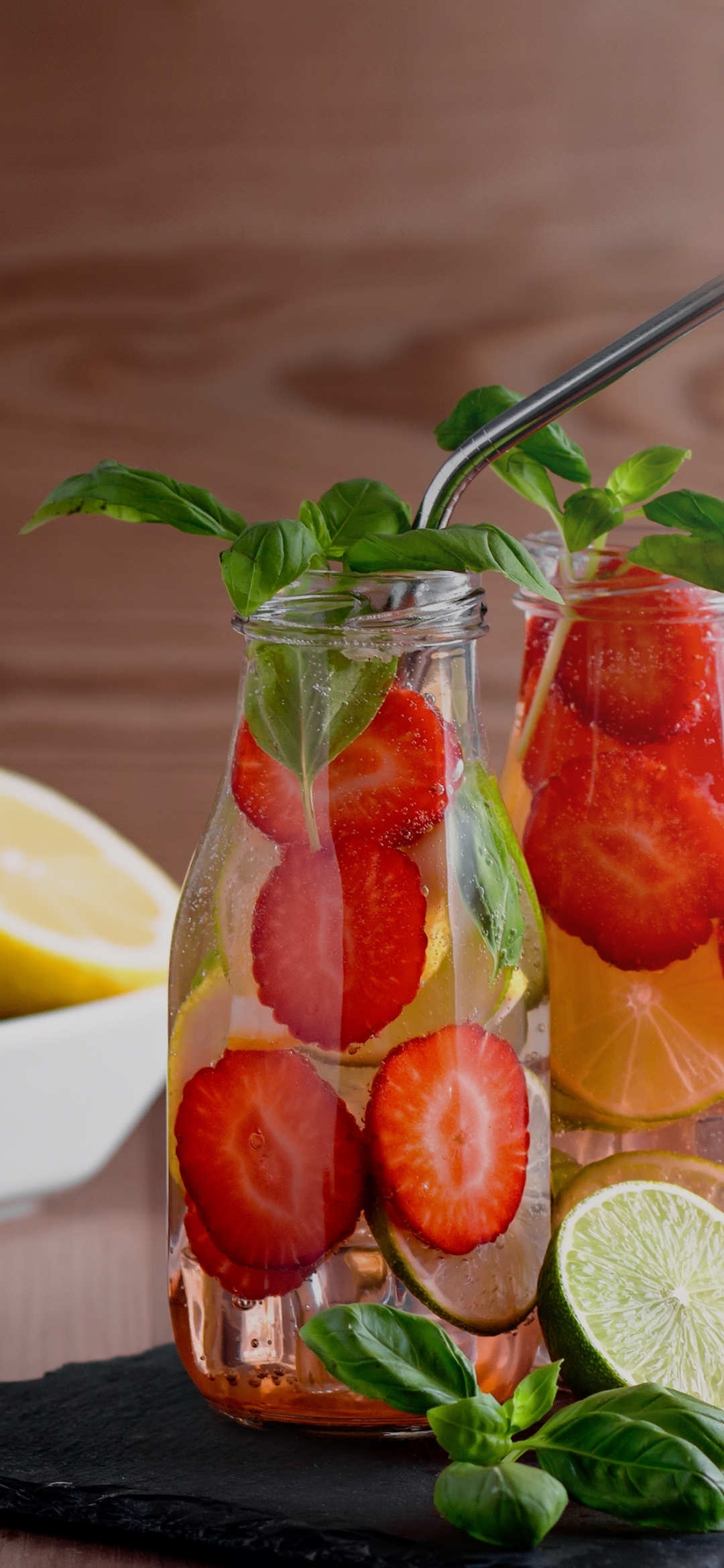 Strawberry in bottle