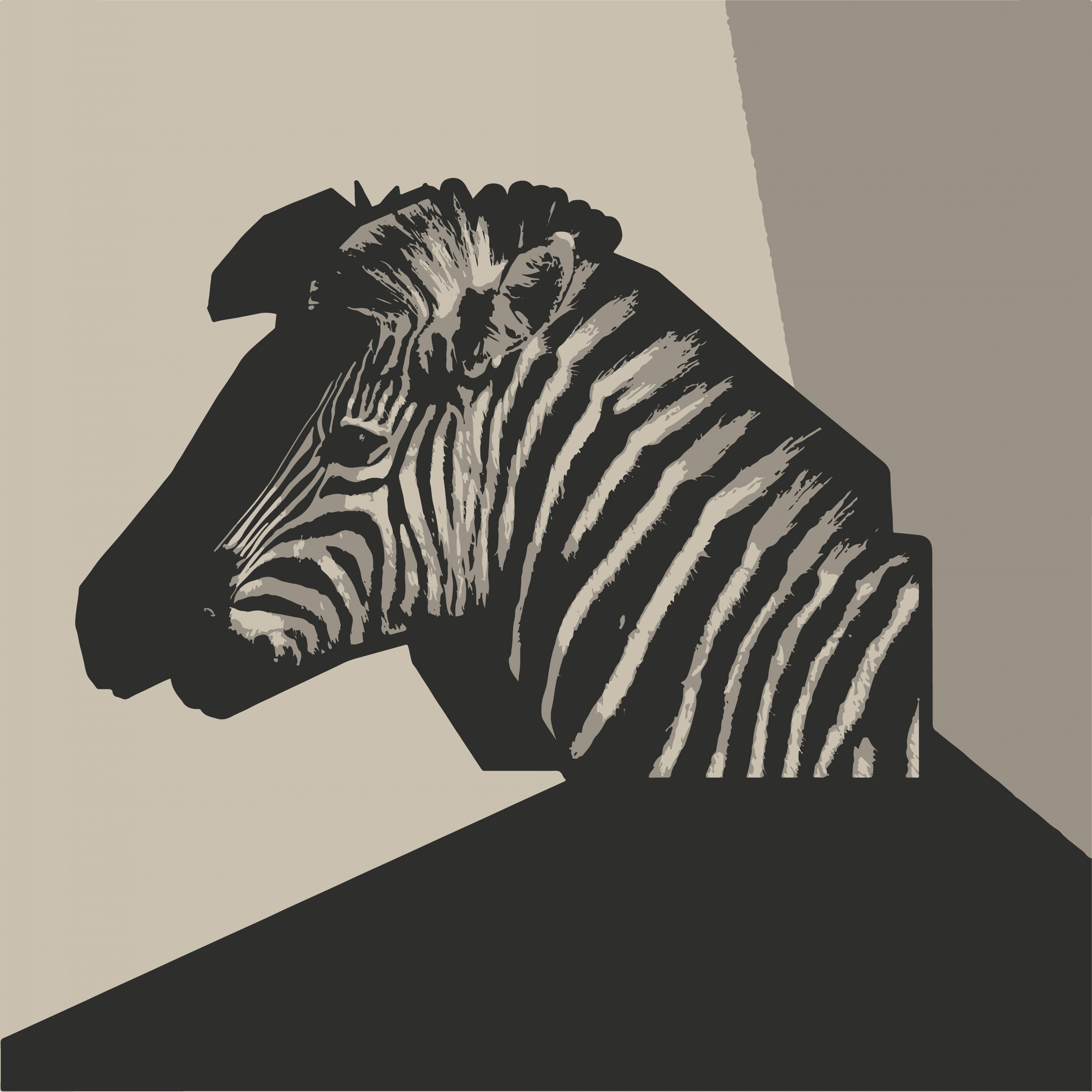 Zebra head illustration