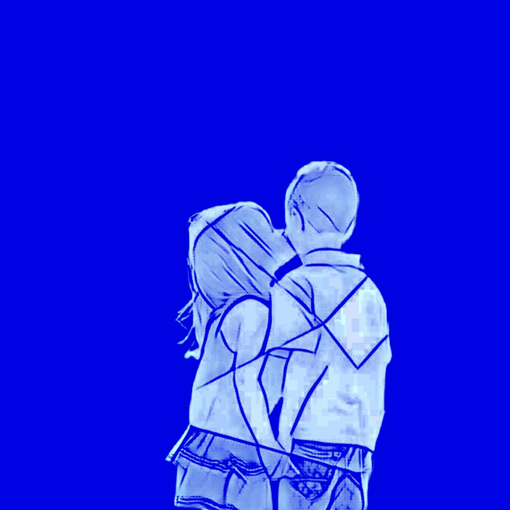 Girl kissing boy illustration PixaHive