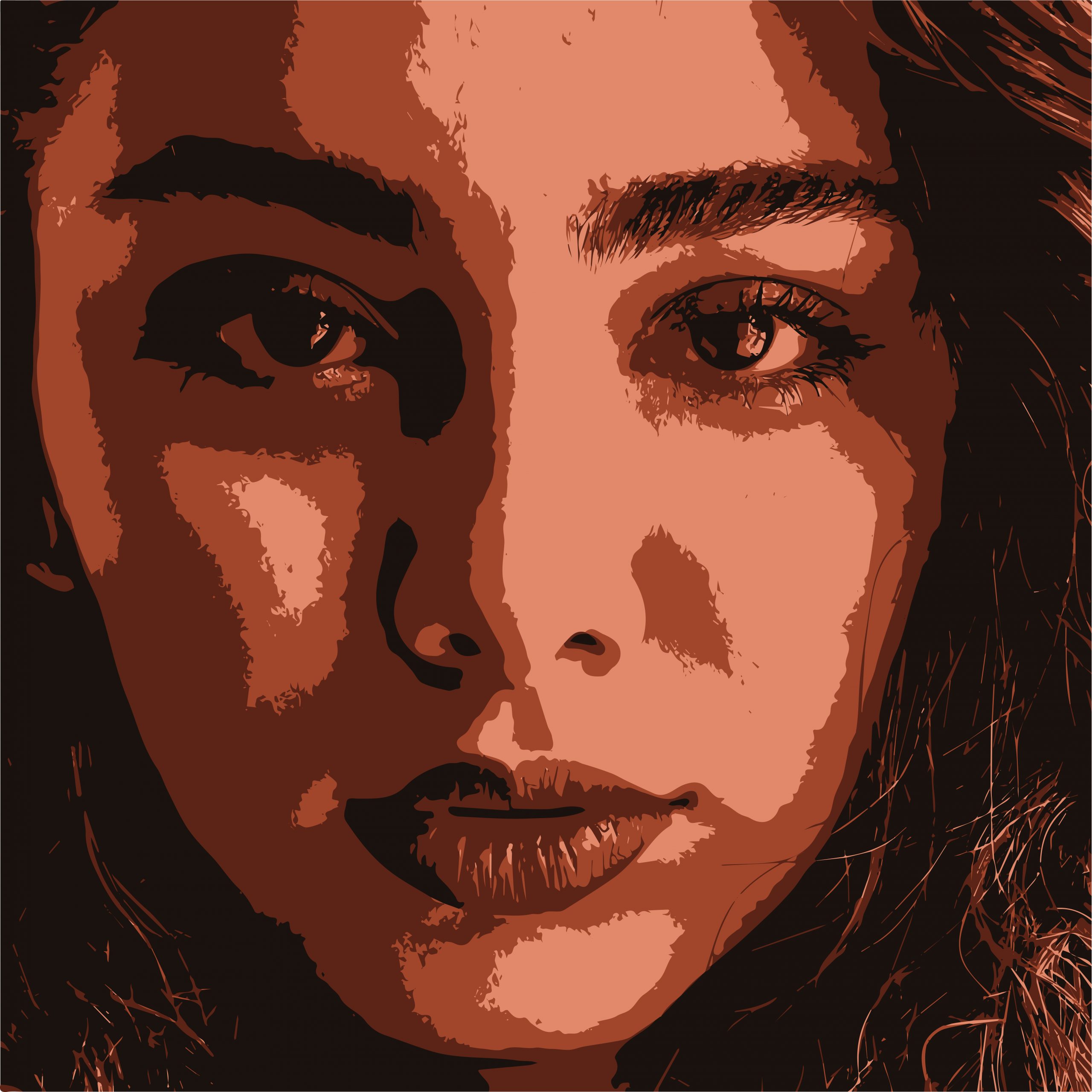 A girl's face illustration