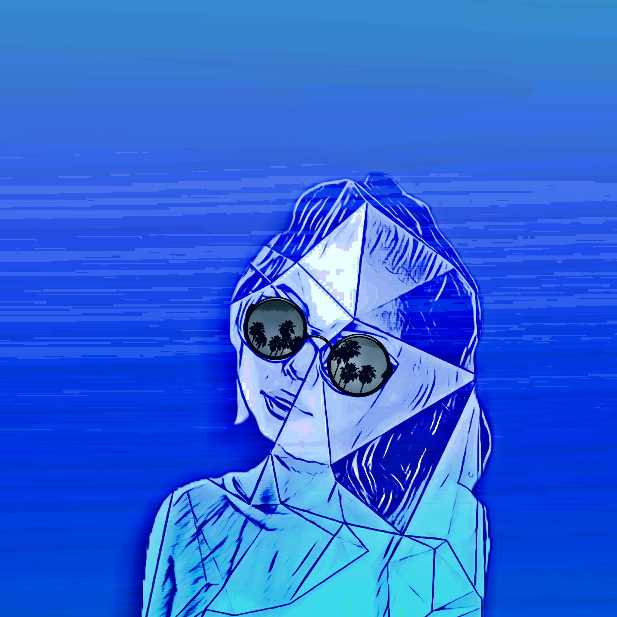 Animated girl face illustration