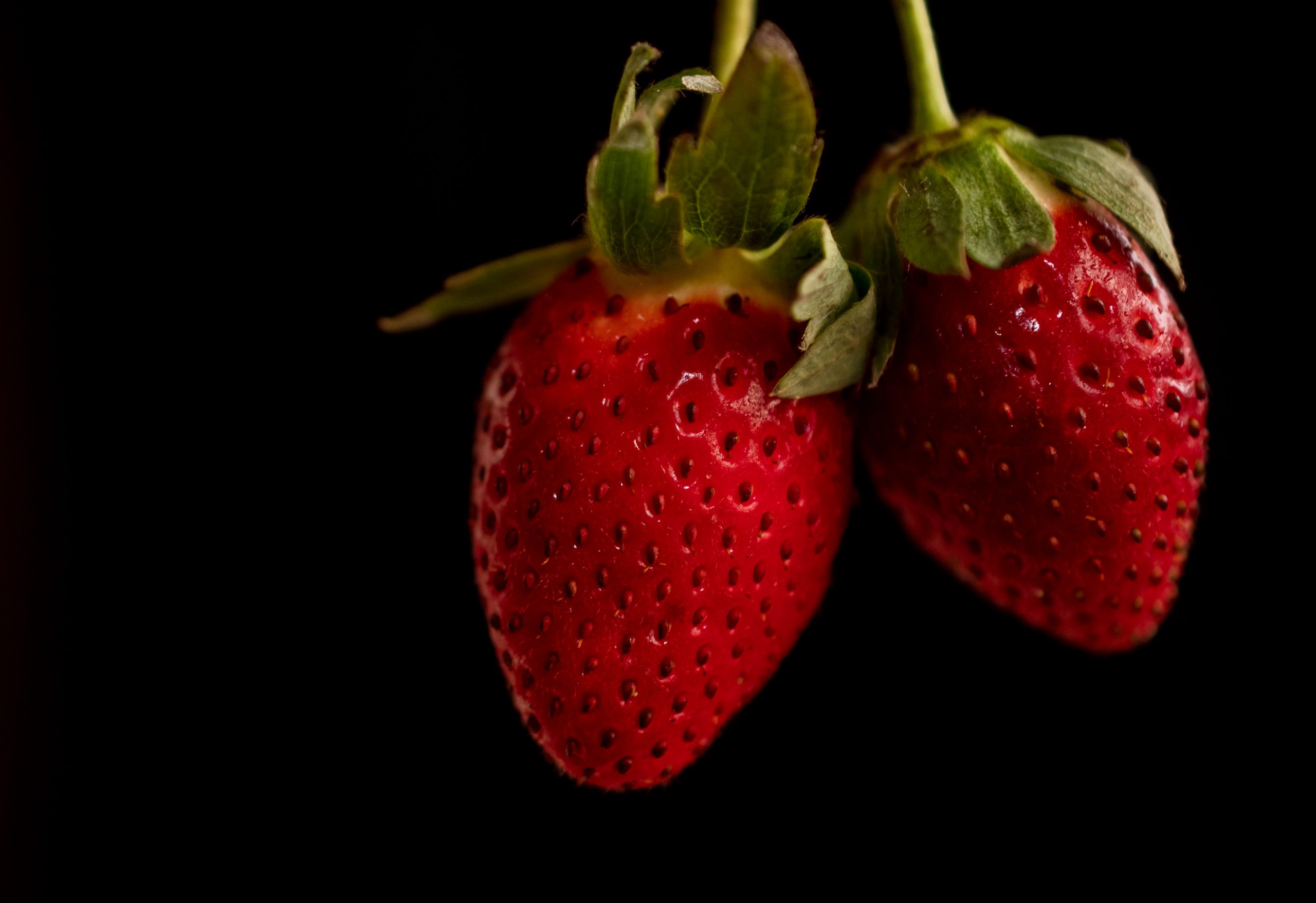Strawberries in the dark
