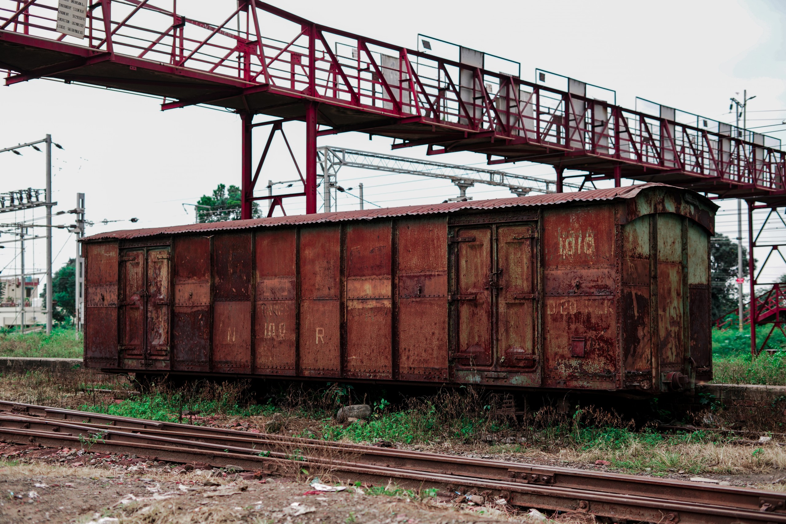 Rusted Train Carriage of a Goods Train